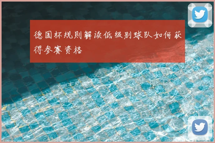 德国杯规则解读低级别球队如何获得参赛资格